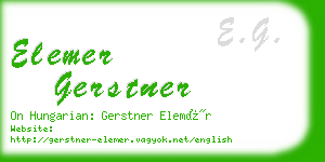 elemer gerstner business card
